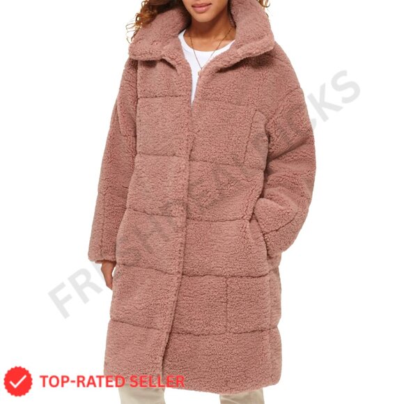 Jackets & Blazers - Quilted Teddy Coat Long Sherpa Oversized Chic Y2K Retro Outerwear